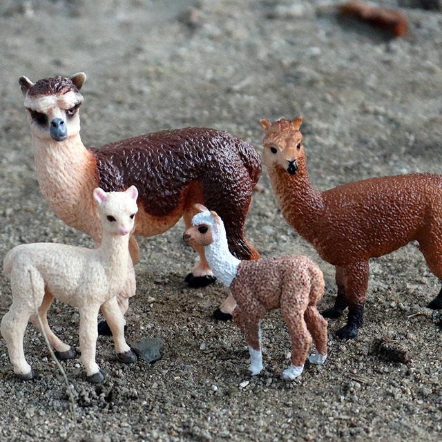 Figurka edukacyjna zwierzęta gospodarskie Alpaca krowa koń owca koza - miniaturowa zabawka dla dziecka - Wianko - 33