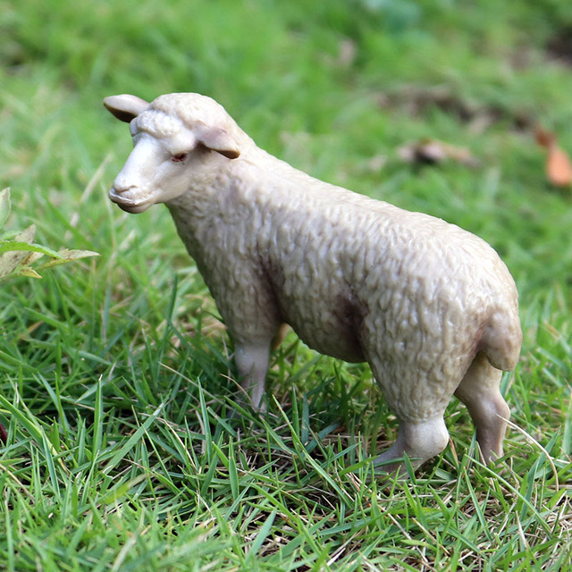 Figurka edukacyjna zwierzęta gospodarskie Alpaca krowa koń owca koza - miniaturowa zabawka dla dziecka - Wianko - 27