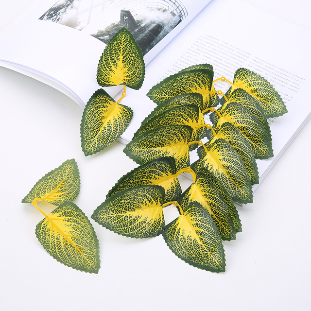 10 sztuk sztucznych liści klonu do jesiennych dekoracji - Wianko - 25