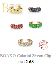 Srebrne kolczyki BOAKO 925 z zielonym kryształem / kryształem CZ dla kobiet - Wianko - 10