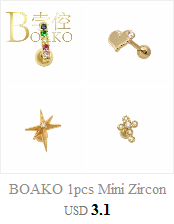 Srebrne kolczyki BOAKO 925 z zielonym kryształem / kryształem CZ dla kobiet - Wianko - 4