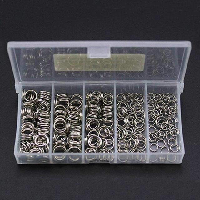 250 sztuk stalowych pierścieni o rozmiarach podwójnej pętli ze stali nierdzewnej - Wianko - 5