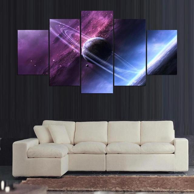 Plakat HD Galaktyczny krajobraz 5 sztuk do salonu - wystrój domu, dekoracja obrazu - Wianko - 2