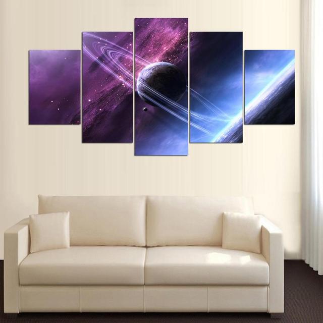 Plakat HD Galaktyczny krajobraz 5 sztuk do salonu - wystrój domu, dekoracja obrazu - Wianko - 4