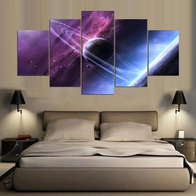 Plakat HD Galaktyczny krajobraz 5 sztuk do salonu - wystrój domu, dekoracja obrazu - Wianko - 3