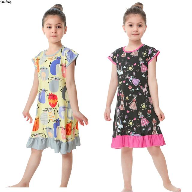 Letnia bawełniana piżama dziewczynek z motywem jednorożca dla dzieci, 2-11 lat - Wianko - 16