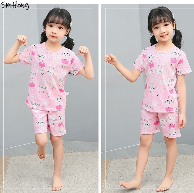 Letnia bawełniana piżama dziewczynek z motywem jednorożca dla dzieci, 2-11 lat - Wianko - 36