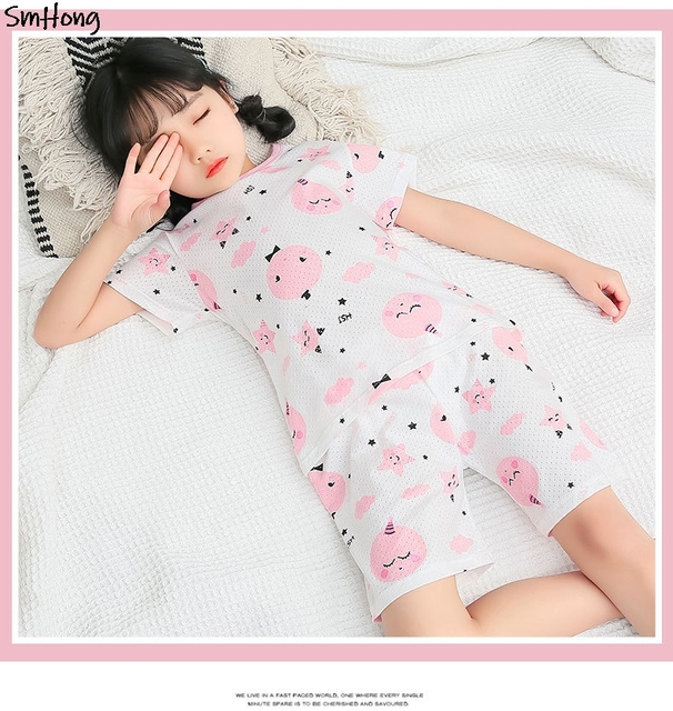 Letnia bawełniana piżama dziewczynek z motywem jednorożca dla dzieci, 2-11 lat - Wianko - 50