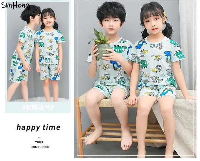 Letnia bawełniana piżama dziewczynek z motywem jednorożca dla dzieci, 2-11 lat - Wianko - 56