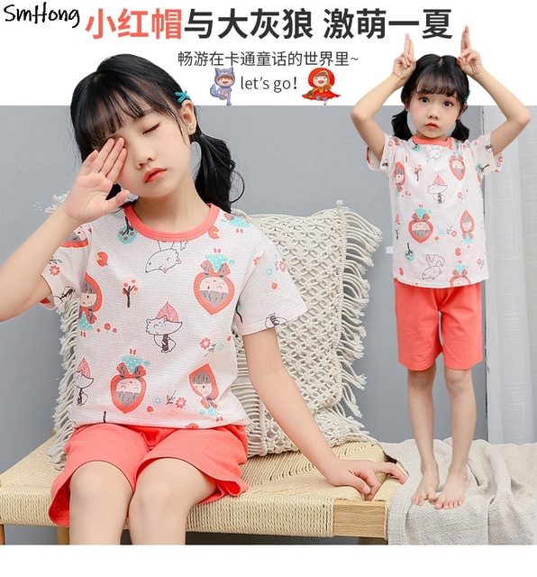 Letnia bawełniana piżama dziewczynek z motywem jednorożca dla dzieci, 2-11 lat - Wianko - 28