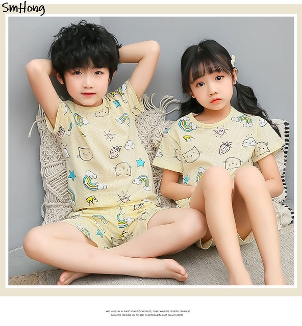Letnia bawełniana piżama dziewczynek z motywem jednorożca dla dzieci, 2-11 lat - Wianko - 32