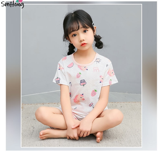 Letnia bawełniana piżama dziewczynek z motywem jednorożca dla dzieci, 2-11 lat - Wianko - 42