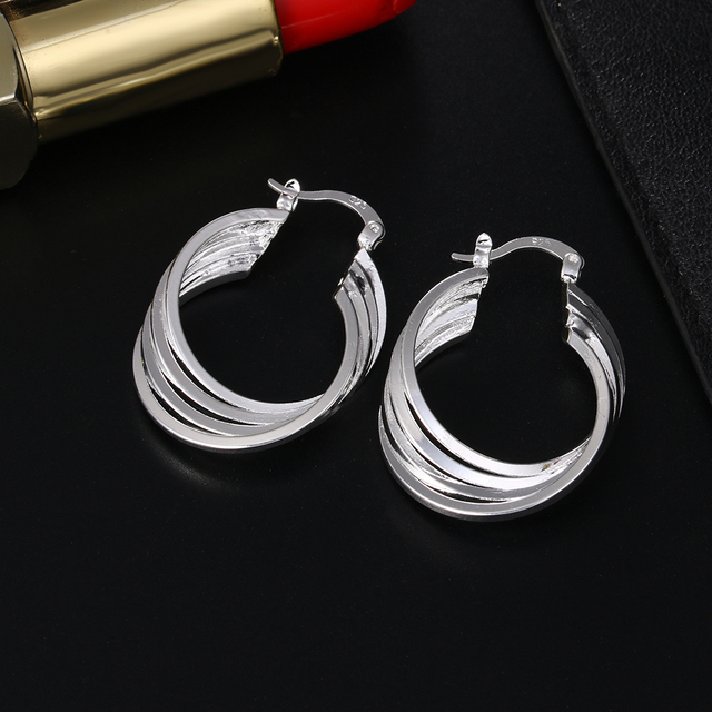 Kolczyki wiszące 925 Sterling Silver w stylu Retro z kamieniem prezent dla kobiety ślub moda party - Wianko - 4