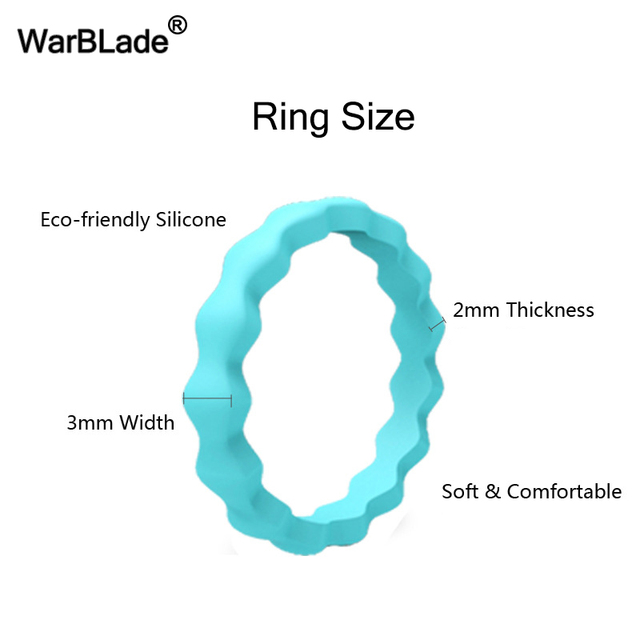 Pierścień silikonowy FDA Food Grade wysokiej jakości, hipoalergiczny, elastyczny, 3mm, dostosowany do Crossfitu, dla kobiet - Wianko - 2
