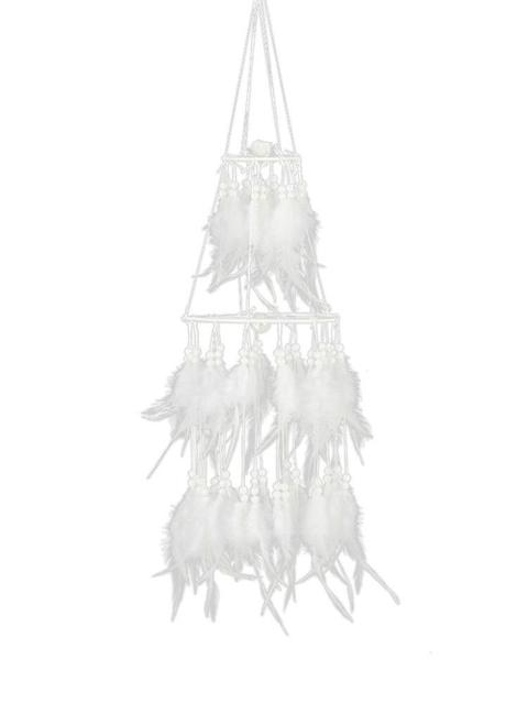 Oświetlenie wisiorka Dream Catcher Wind Chime z podwójnym światłem - dekoracyjna lampa ciepłego światła dla dziewczyny do pokoju - Wianko - 10