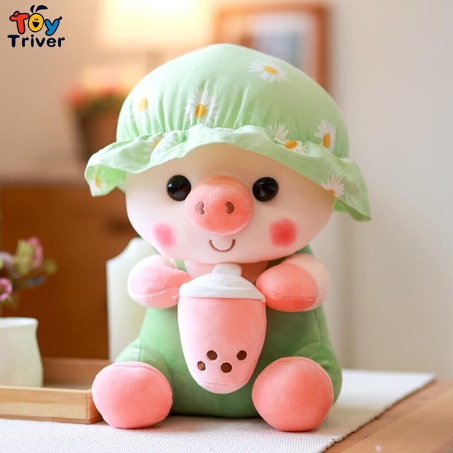 Pluszowa zabawka Pig Boba Bubble Tea Kawaii - idealny prezent dla dzieci i dorosłych - Wianko - 7