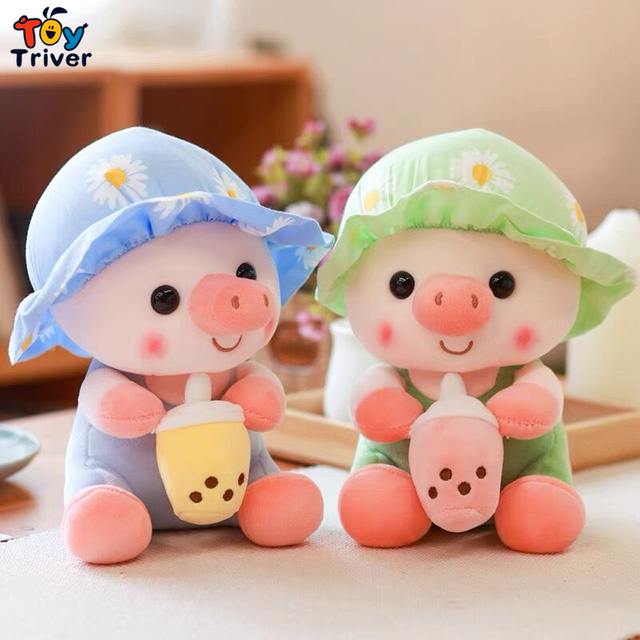 Pluszowa zabawka Pig Boba Bubble Tea Kawaii - idealny prezent dla dzieci i dorosłych - Wianko - 3