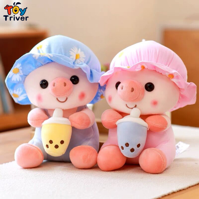 Pluszowa zabawka Pig Boba Bubble Tea Kawaii - idealny prezent dla dzieci i dorosłych - Wianko - 2