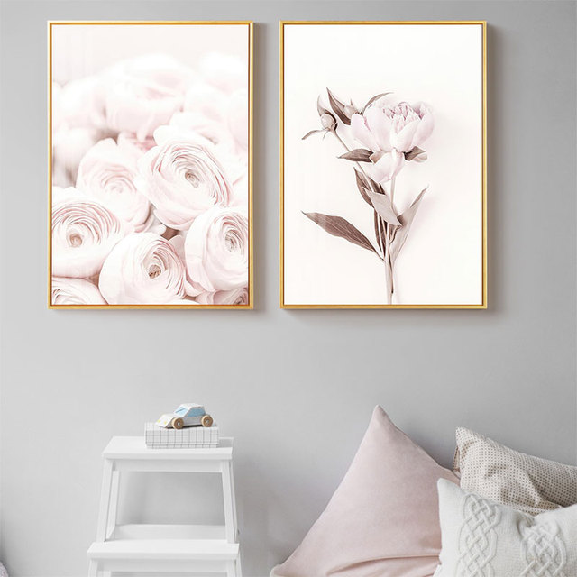 Nowoczesny obraz dekoracyjny - różowy kwiat na płótnie do salonu i sypialni - Wianko - 9
