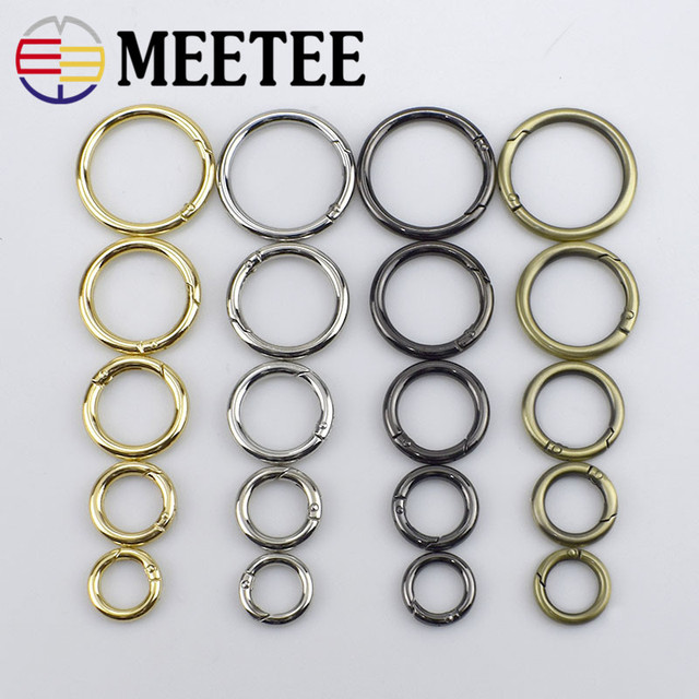 10 aluminiowych pierścieni Meetee 15-60mm do paska - klamry DIY dla ubrań i akcesoriów skórzanych - Wianko - 4