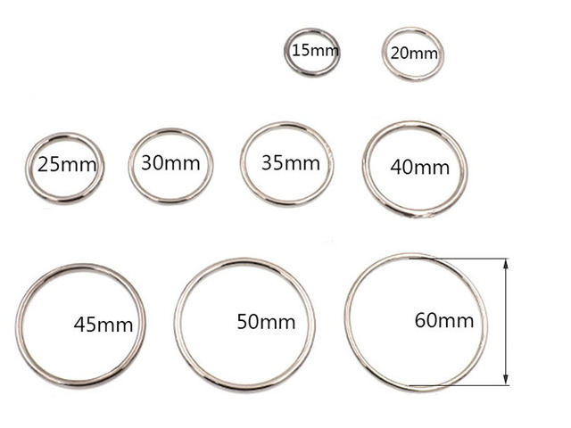 10 aluminiowych pierścieni Meetee 15-60mm do paska - klamry DIY dla ubrań i akcesoriów skórzanych - Wianko - 14