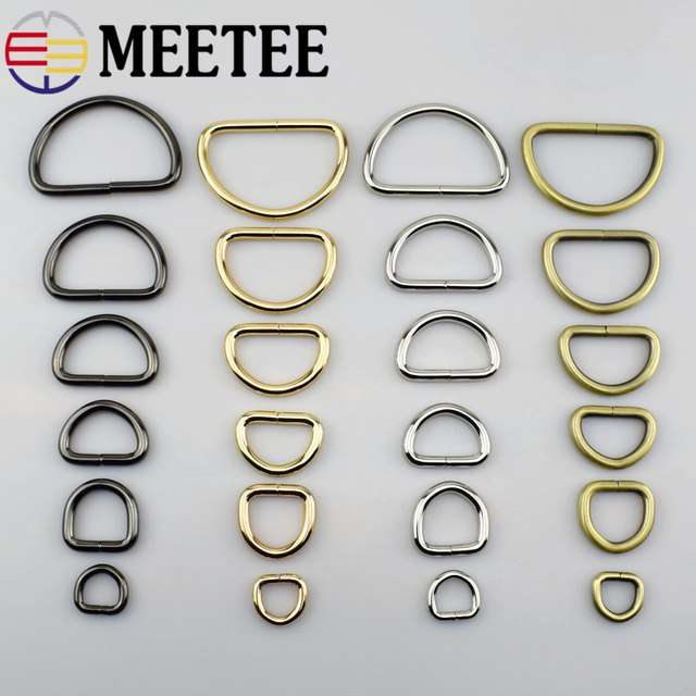 10 aluminiowych pierścieni Meetee 15-60mm do paska - klamry DIY dla ubrań i akcesoriów skórzanych - Wianko - 6