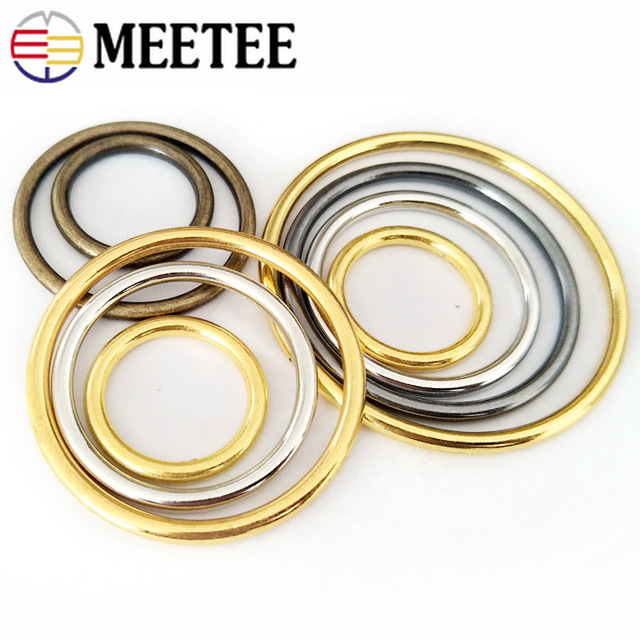 10 aluminiowych pierścieni Meetee 15-60mm do paska - klamry DIY dla ubrań i akcesoriów skórzanych - Wianko - 2