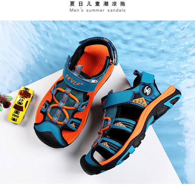 LEMAI 2021 nowe wiosenne sandały dla dzieci chłopięce z miękkim dnem i oddychającą gumową podeszwą - Wianko - 18