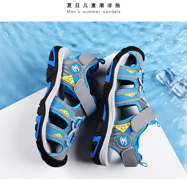 LEMAI 2021 nowe wiosenne sandały dla dzieci chłopięce z miękkim dnem i oddychającą gumową podeszwą - Wianko - 20