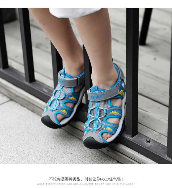 LEMAI 2021 nowe wiosenne sandały dla dzieci chłopięce z miękkim dnem i oddychającą gumową podeszwą - Wianko - 10