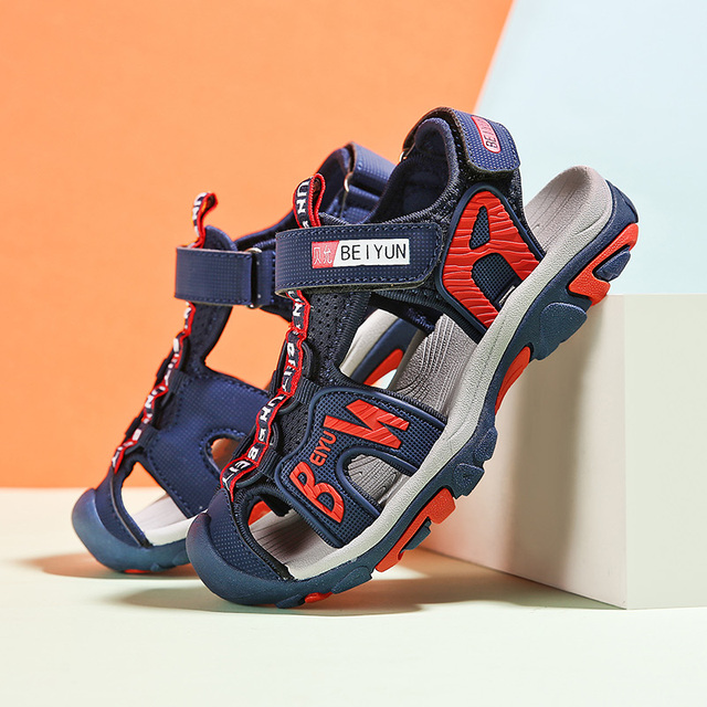 LEMAI 2021 nowe wiosenne sandały dla dzieci chłopięce z miękkim dnem i oddychającą gumową podeszwą - Wianko - 26