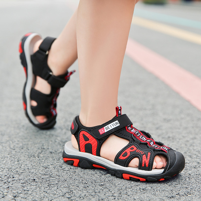 LEMAI 2021 nowe wiosenne sandały dla dzieci chłopięce z miękkim dnem i oddychającą gumową podeszwą - Wianko - 30