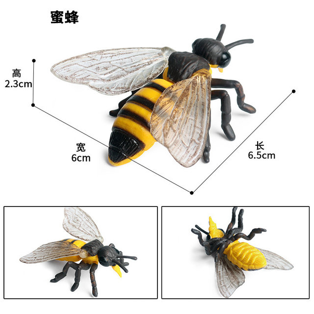 Figurka Modelu Zwierząt - Motyl, Pasikonik, Pająk, Mantis, Pszczoła, Miniaturowe Zabawki Edukacyjne dla Dzieci - Wianko - 29