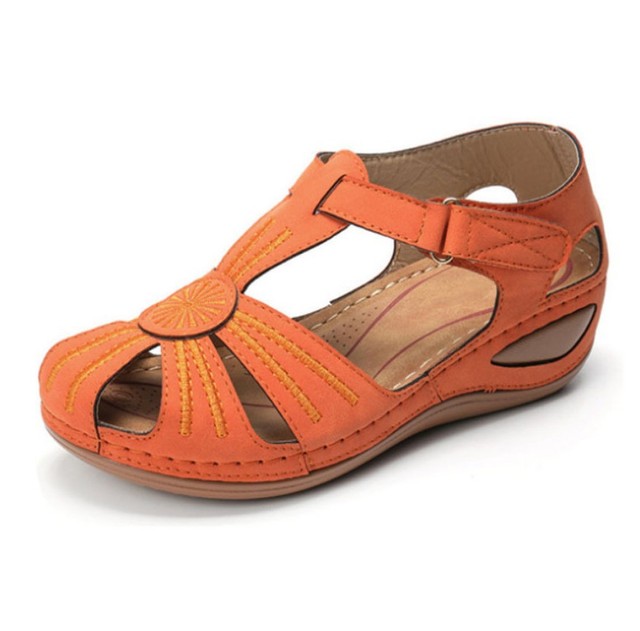 Nowe miękkie sandały damskie Retro z klinowym obcasem i platformą dla kobiet w stylu Gladiator Sandalias Mujer - Wianko - 7