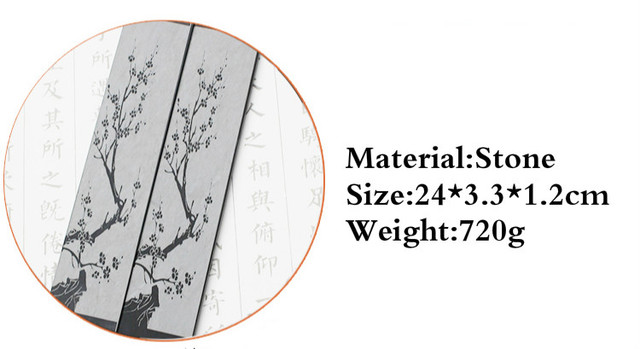 Specjalny przycisk do papieru z kamienia naturalnego do kaligrafii chińskiej (2 sztuki) - Wianko - 2