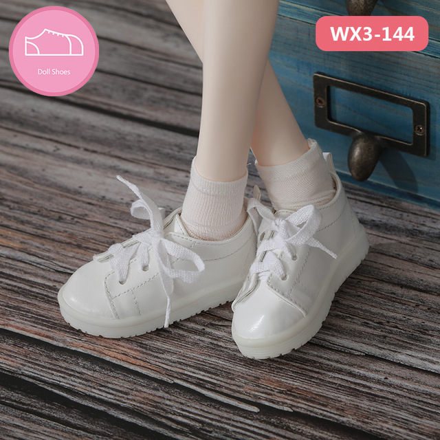 Buty dla lalek BJD - odpowiednie dla rozmiarów SD fashion casual 1-3, białe płócienne akcesoria dla lalek - Wianko - 1