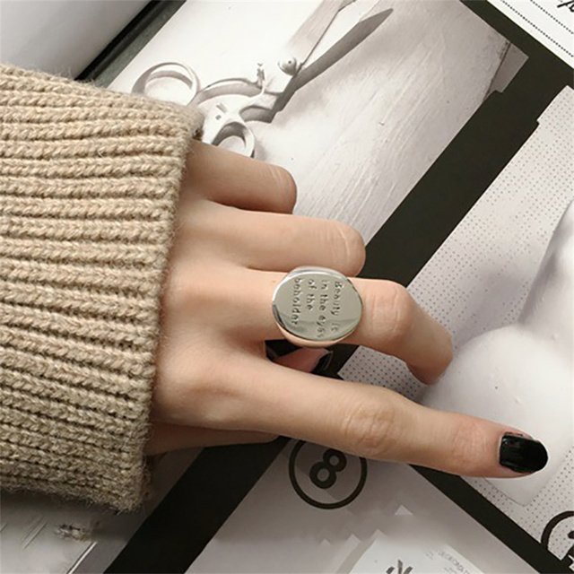 Srebrny pierścionek ze stali nierdzewnej z regulacją - stylowa biżuteria na rocznicę - Wianko - 5