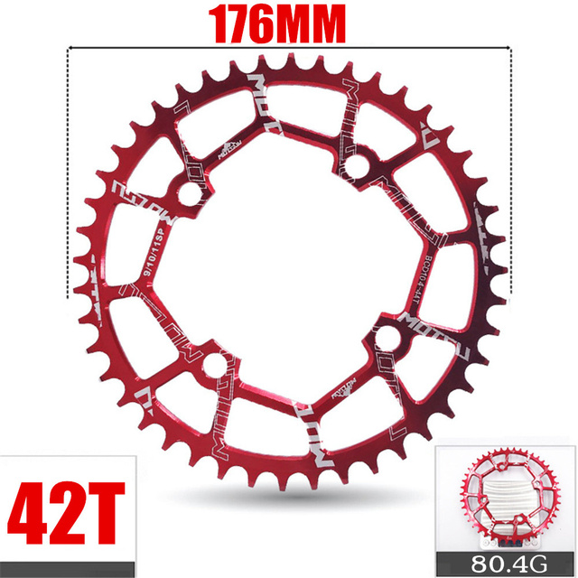 Korba rowerowa z okrągłym, szerokim łańcuchem, 104MM, 104BCD, 32-52T - Wianko - 5