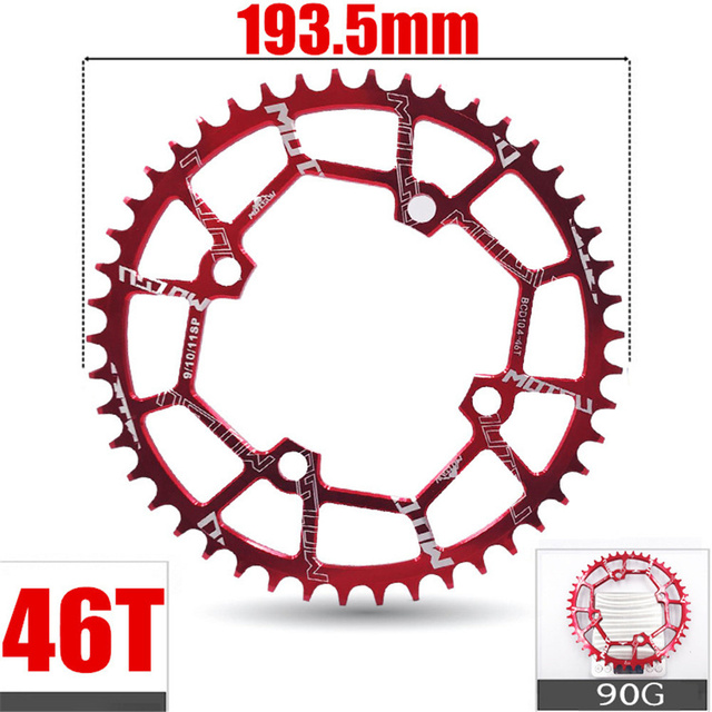 Korba rowerowa z okrągłym, szerokim łańcuchem, 104MM, 104BCD, 32-52T - Wianko - 7