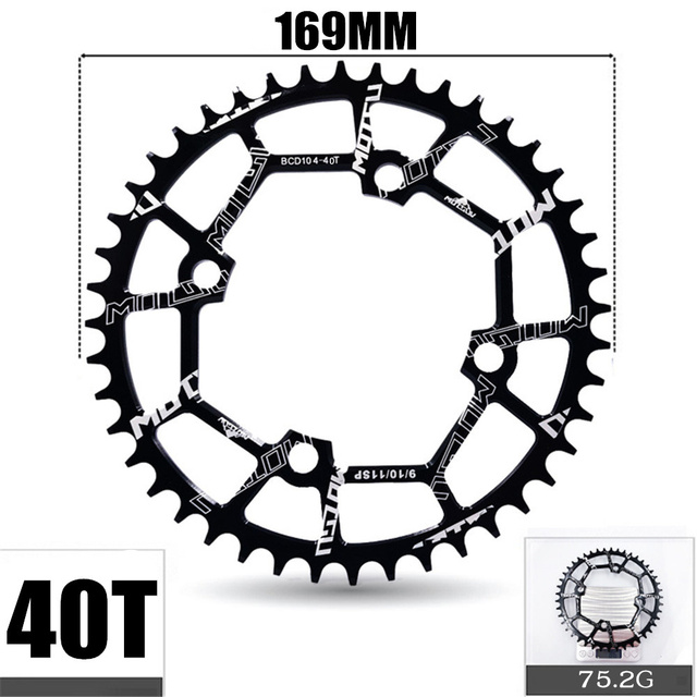 Korba rowerowa z okrągłym, szerokim łańcuchem, 104MM, 104BCD, 32-52T - Wianko - 4