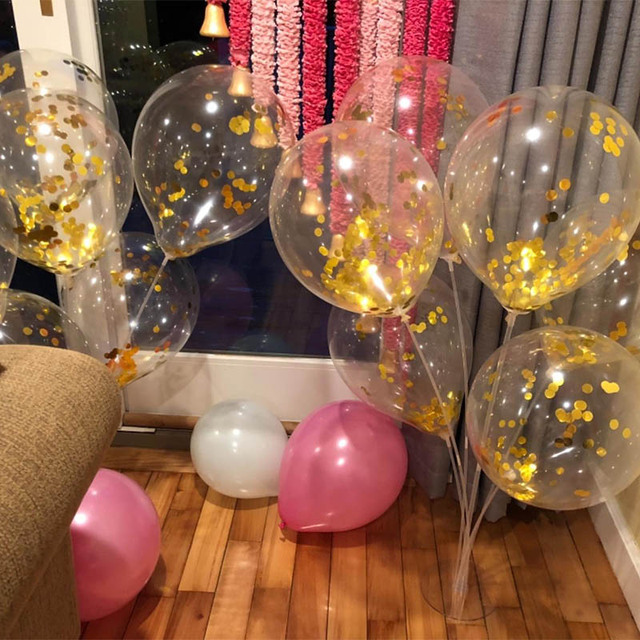 Złote balony dekoracyjne na urodziny, baby shower i ślub - 5/10/15/20 sztuk, 12 cali - Wianko - 5