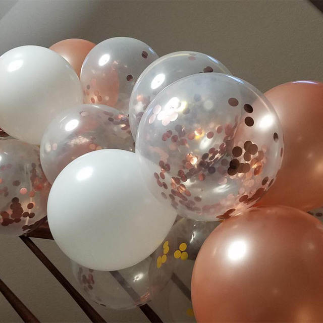 Złote balony dekoracyjne na urodziny, baby shower i ślub - 5/10/15/20 sztuk, 12 cali - Wianko - 4