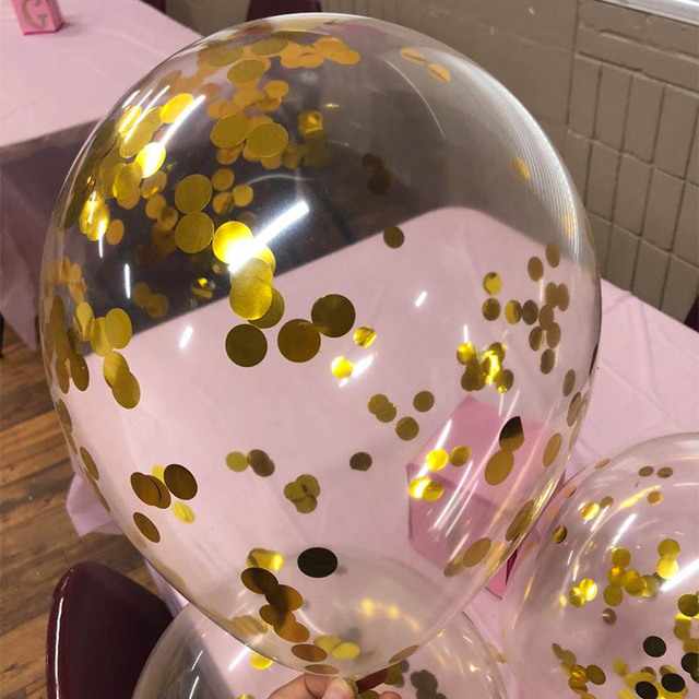 Złote balony dekoracyjne na urodziny, baby shower i ślub - 5/10/15/20 sztuk, 12 cali - Wianko - 3