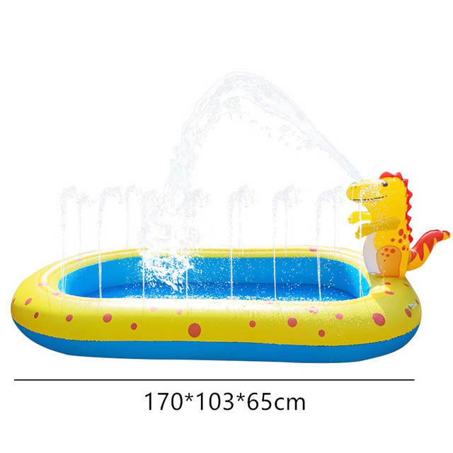 Duży odkryty basen z wodą dla dzieci Dinozaur Spray 170cm z Shark zabawkami - Wianko - 4