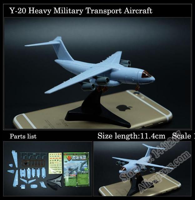 Zestaw modelarski - 1:165 4D plastikowy model montażowy samolotu J-20 Stealth Fighter, bombowca B-2, helikoptera Ospreys - Wianko - 8