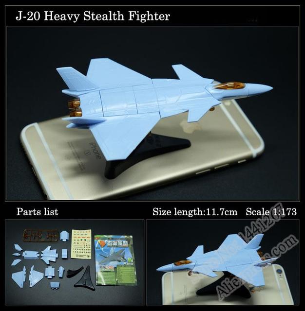 Zestaw modelarski - 1:165 4D plastikowy model montażowy samolotu J-20 Stealth Fighter, bombowca B-2, helikoptera Ospreys - Wianko - 6