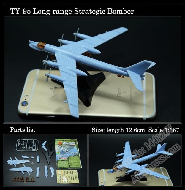 Zestaw modelarski - 1:165 4D plastikowy model montażowy samolotu J-20 Stealth Fighter, bombowca B-2, helikoptera Ospreys - Wianko - 3
