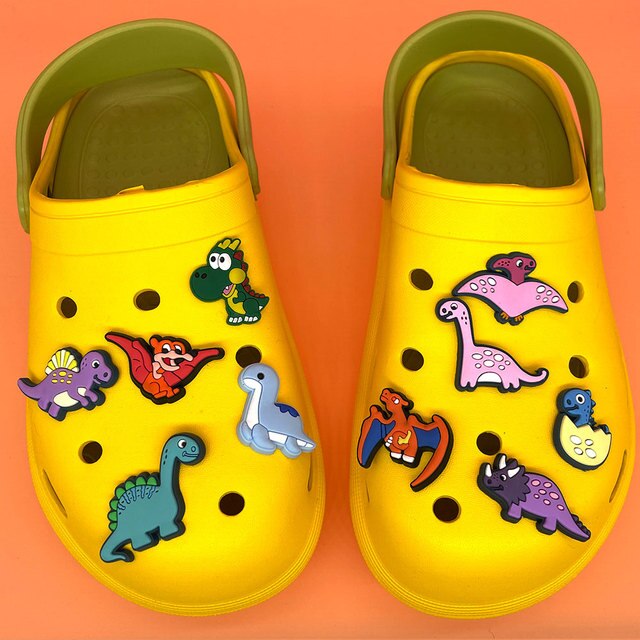 Dinozaurowe Anime Crocs Charms - zestaw 5 sztuk słodkich ozdób do butów ogrodowych dla klamry buta - Wianko - 2