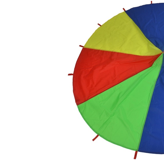 2M/3M Odkryty parasol tęczowy - zabawka skok-worek do zabawy zespołowej dla dzieci - Wianko - 5