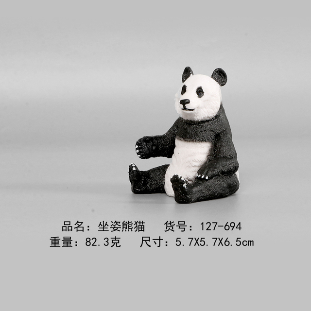 Figurka plastikowa zwierzęcia - imitacja pandy, model PVC, zabawka edukacyjna dla dzieci i kolekcjonerów - Wianko - 6